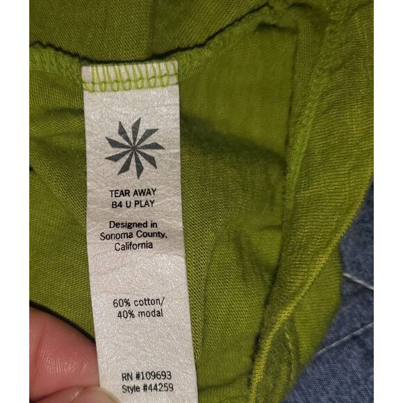 Athleta Size S Lime Green Double Strap Racerback Athletic Dress Shelf Bra V Neck - Picture 11 of 12